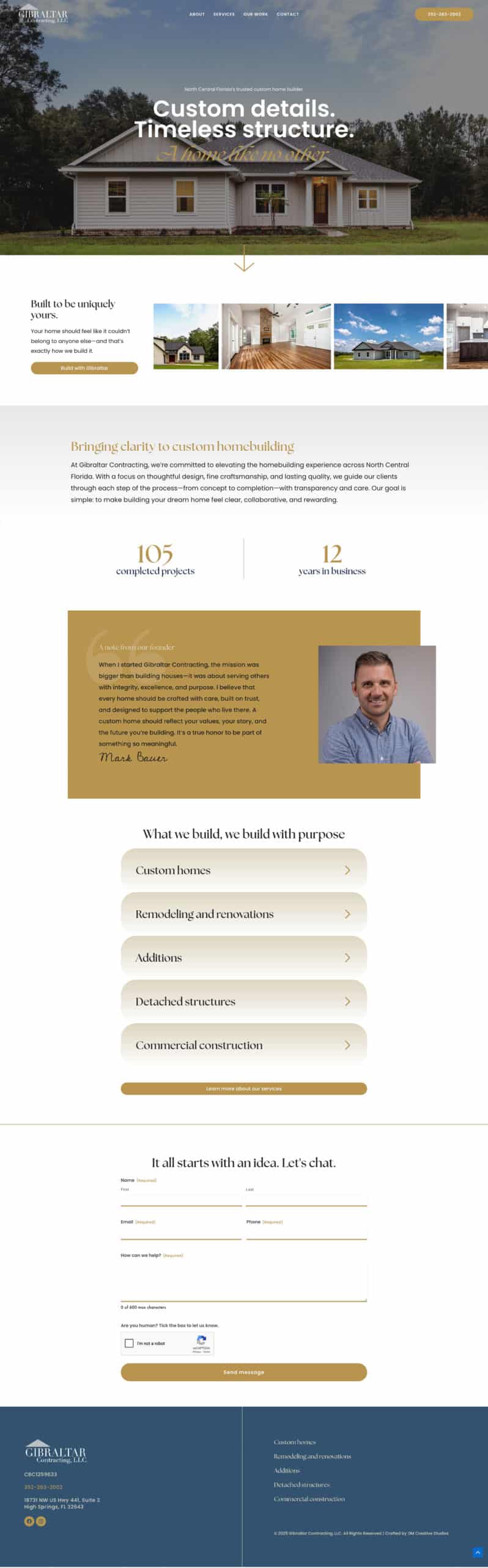 SEO-friendly website structure to help Gibraltar Contracting appear in more local search results